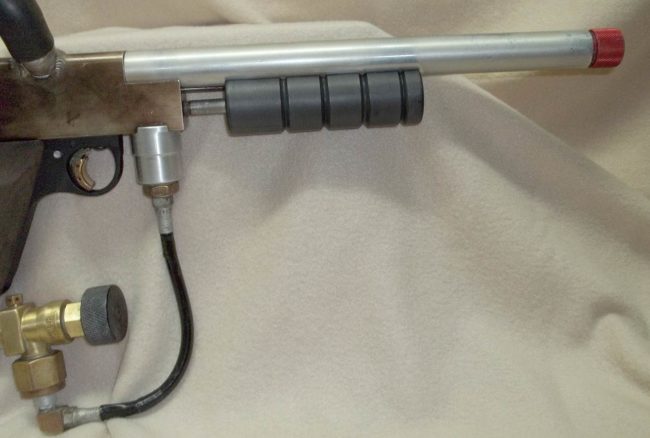 Sniper 1 #21 pump handle and barrel (worn raw).