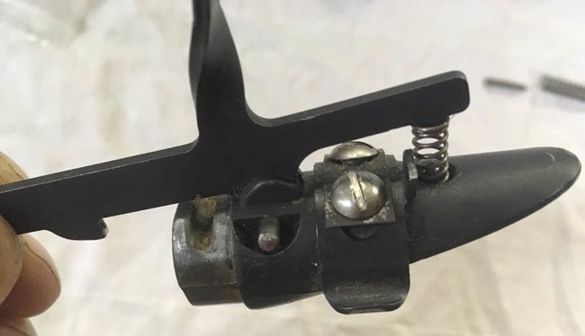 Sheridan KP2 Trigger group Bottom Side view.