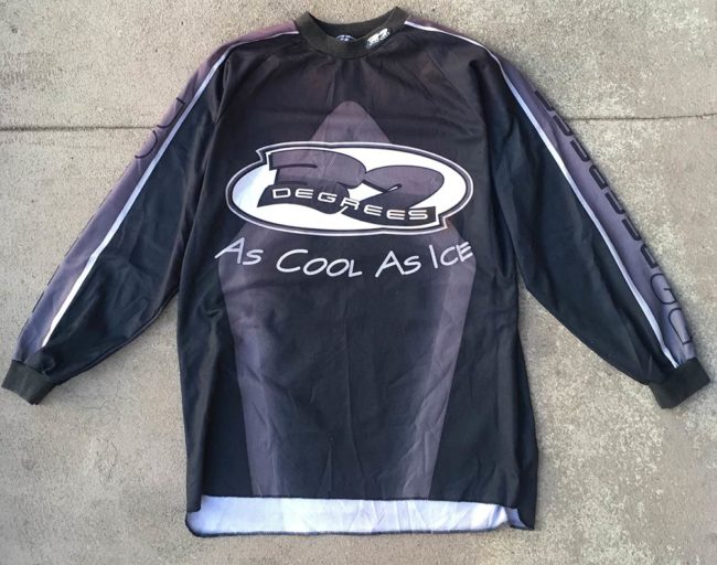 Front side of 32 Degrees jersey with "BL Ironmen" on back.