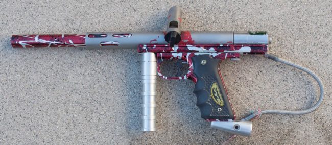 Benji's Oh-Mag in reg and black splash. Left side view.