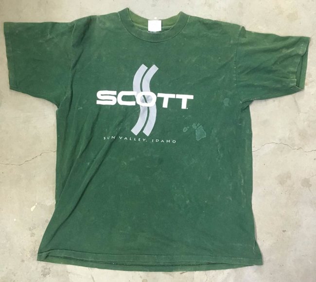 Front side of Scott shirt marked for Oh Pawlak.