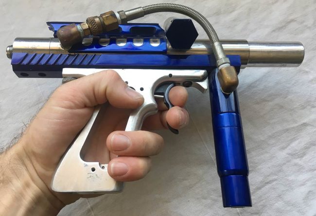 Cuts on rail and sight rail of John Coleman's Automag.