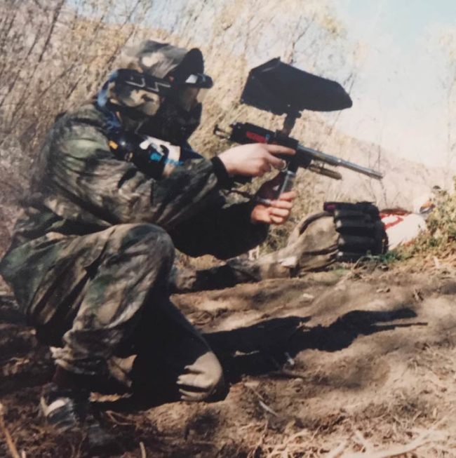 Close up on Coleman with Autococker and VL3000. Photo courtesy John Coleman.