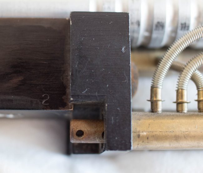 Serial number with vertical asa, frame and switch linkage removed. #2 is clearly only number stamped.