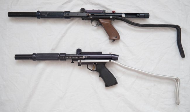 Two Line SI Bushmasters with wire stocks.