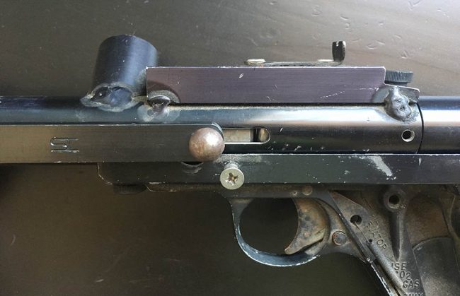 Left side of welded feedneck Line SI Bushmaster. Wire stock removed in this photo.