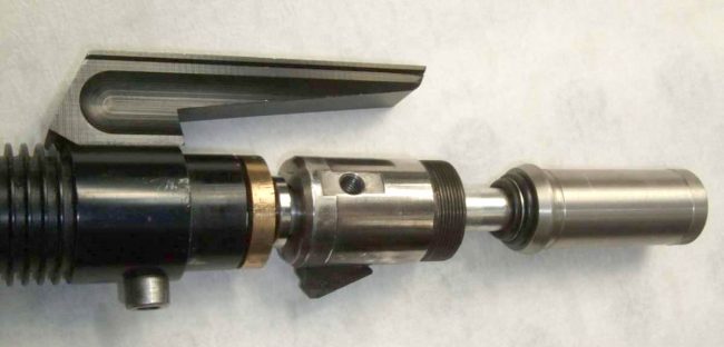 Valve assembly with bolt removed from hammer. Photo courtesy Paul Cross.