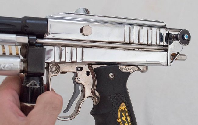 Left side close up view of possible Jeff Orr Chrome Minicocker.