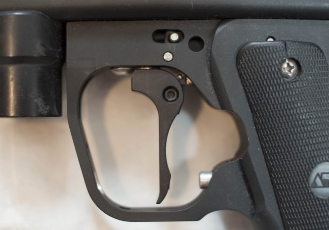 Close up view of Medusa Autococker Frame.