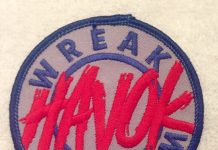 Joe Comstock designed this patch for mid to late 80s Paintball team Havok.