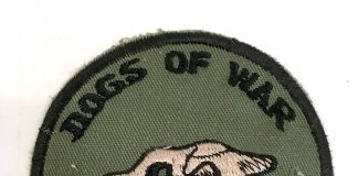 Dogs of War patch from Randy Kamiya. Likely c.1986.