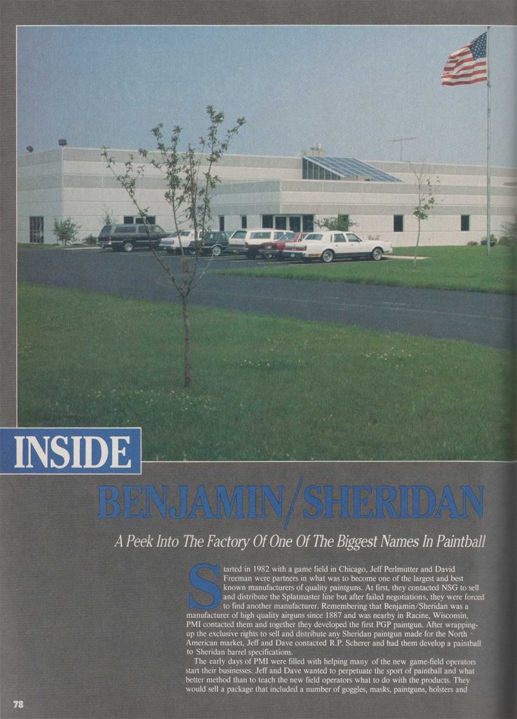 Inside the Benjamin Air Rifle Company Factory, as pictured in the December 1990 issue of Action Pursuit Games.Page 1