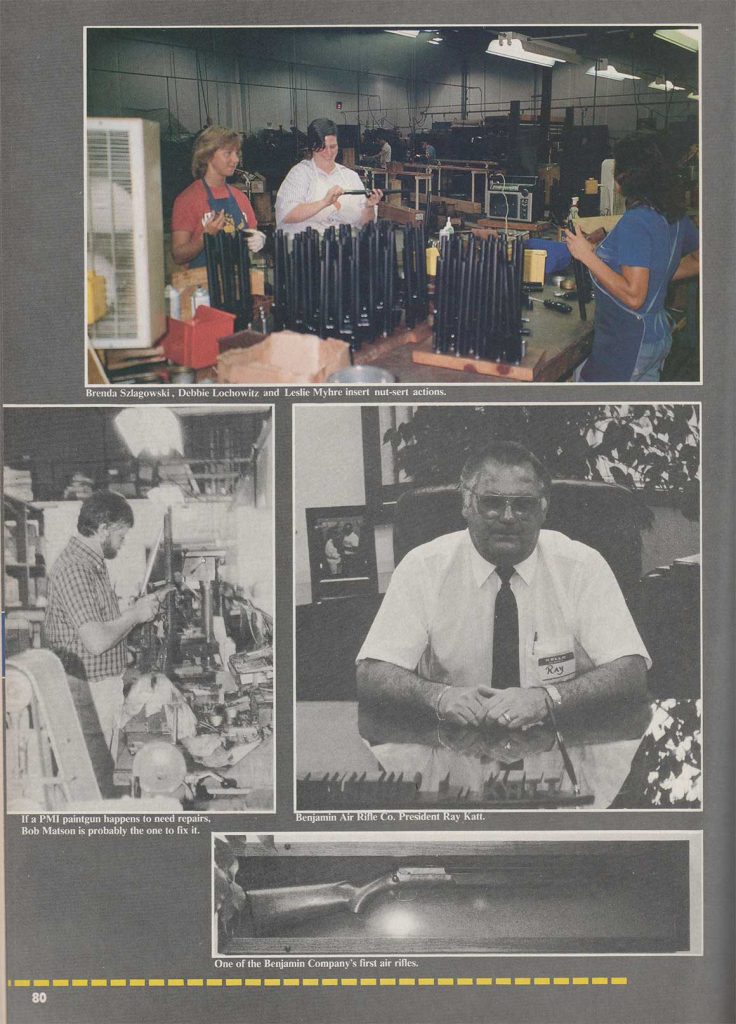 Inside the Benjamin Air Rifle Company Factory, as pictured in the December 1990 issue of Action Pursuit Games.Page 3