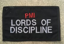 PMI Lords of Discipline patch, from the back of a Idema Patch Jacket.