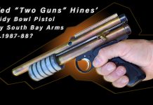 Ted "Two Guns" Hines' South Bay Arms Tidy Bowl Pistol c.1987.