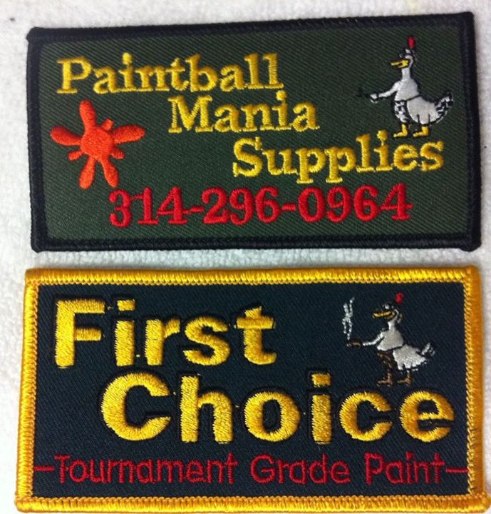 Nitro Duck, Paintball Mania Supplies and First Choice Paintballs Patches
