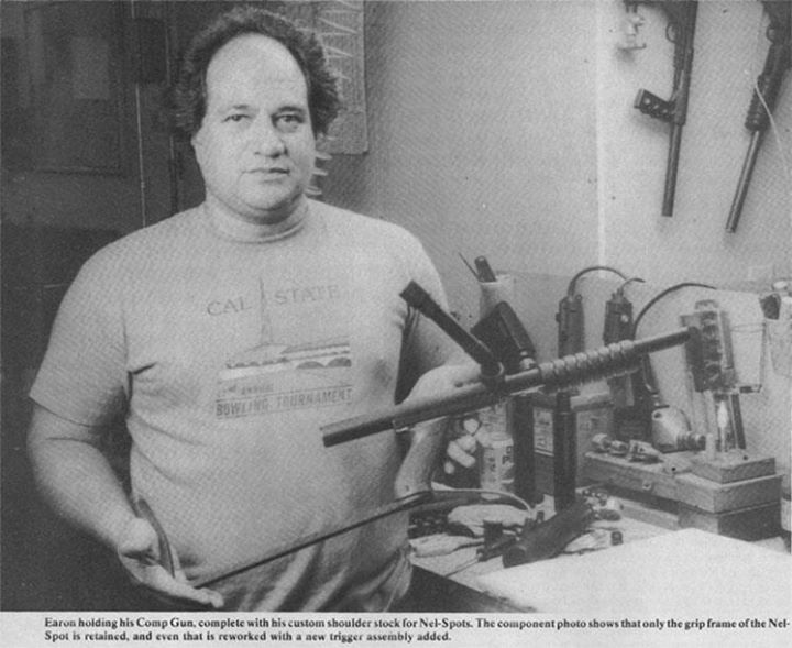 Earon Carter and his comp gun in APG November 1987