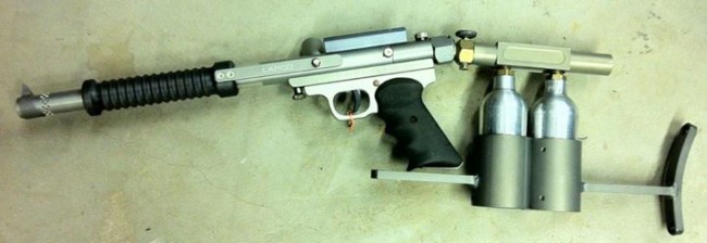 dual co2 bottles mounted on a ghost.