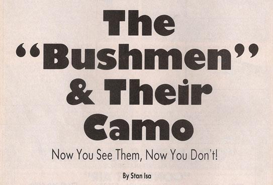 The Bushmen and their Camo, PDF, scanned from November 1987 APG
